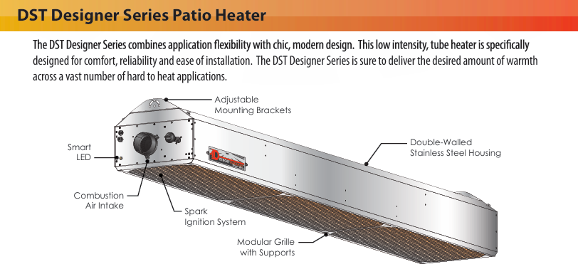 DST Series - Patio Heater Two Stage Low Intensity
