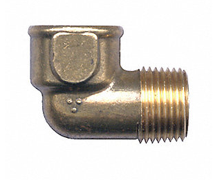 1/2" FPT x 3/8" MPT Brass Street Elbow 90