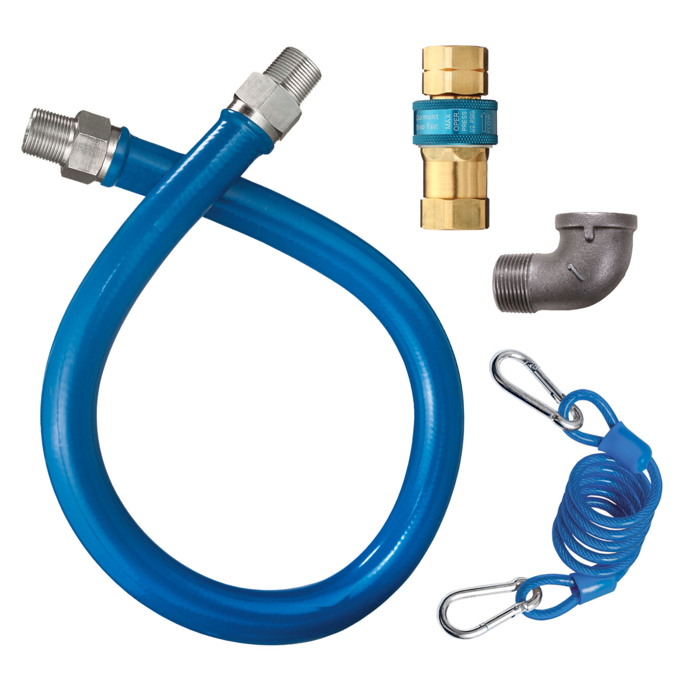 3/4" x 36" Commercial Connector (Blue) Dormont Complete Kit