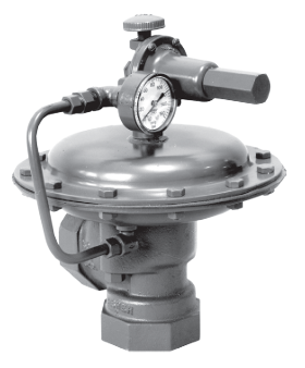 P1808A Belgas Angle,  RELIEF PILOT 3-18 PSI, INT.SENSING,NITRILE,GAUGE,150 PSI