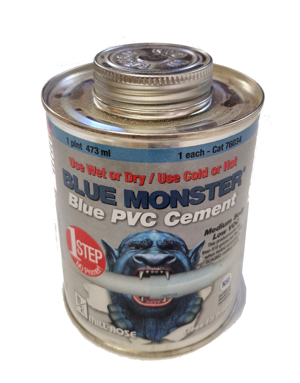Blue Monster PVC Cement 16 oz