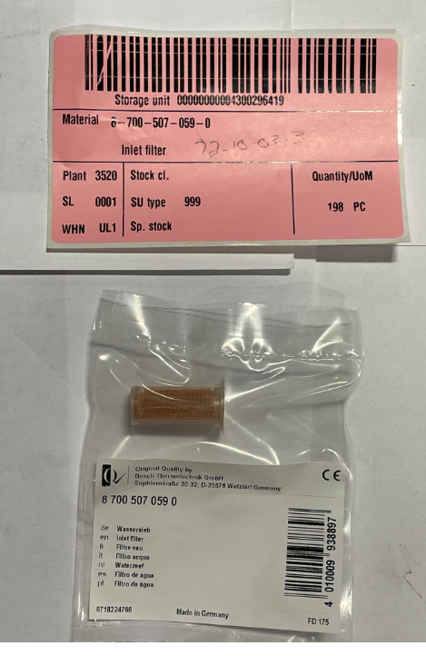 Bosch Greentherm Strainer 95/1050