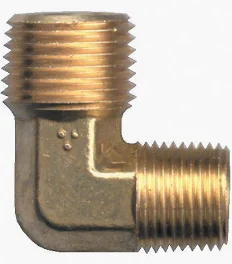 1/2" MPT x 3/8" MPT Brass 90 Adapter