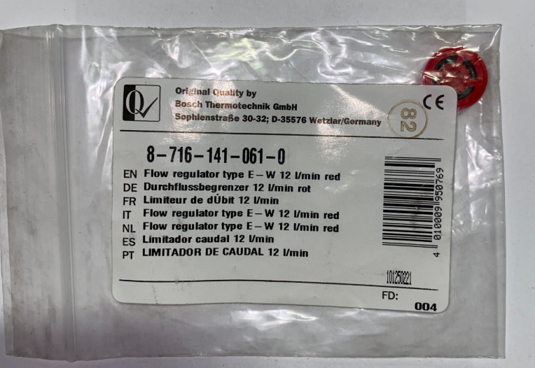 Flow regulator type E-W 12 l/min red