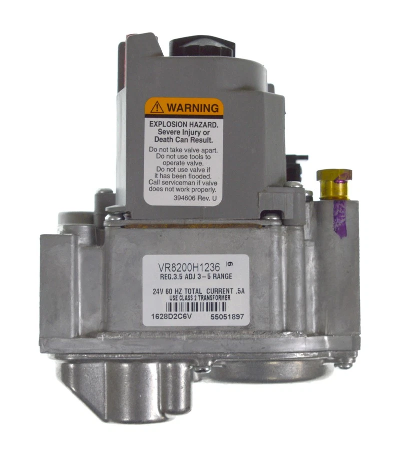 Honeywell Combination Gas Valve, 1/2" x 1/2", 3.5" WC
