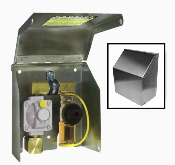 Fairview Gas-Flo NGO-2LB Single Outlet 3/8" Slope Top SS