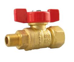 1/8" MIP  x 1/8" FIP Mini Gas Valve (No Lead)
