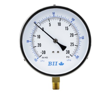 Contractor Gauge 4.5"  0 - 15 PSI