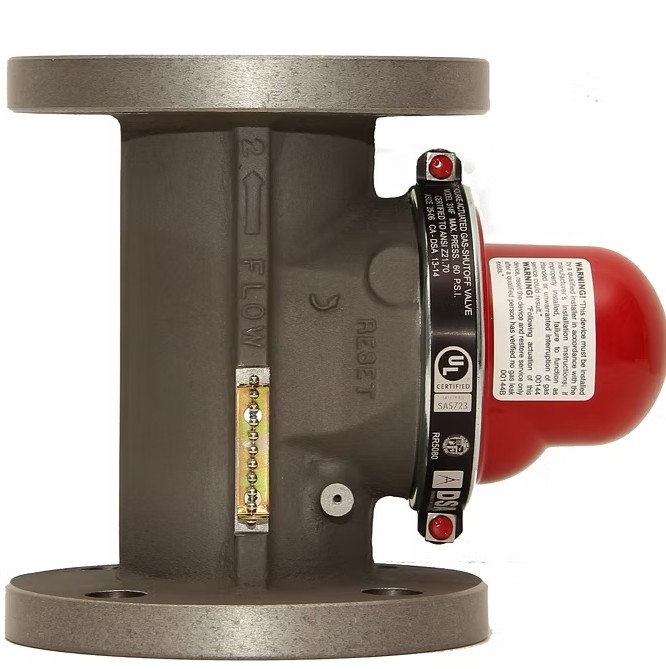 6" Vertical-Bottom Seismic Shut-off Valve 60 PSI