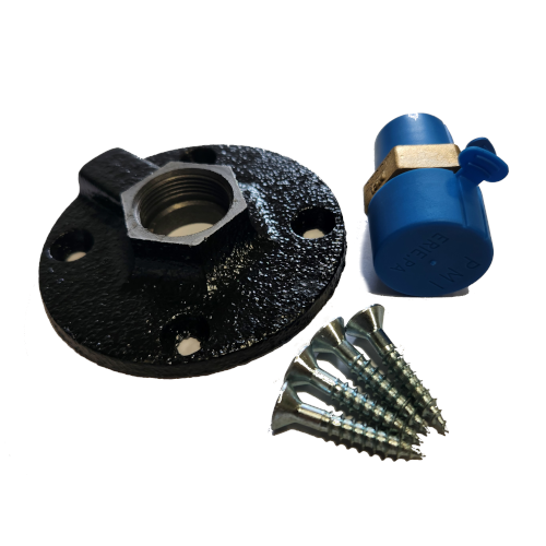 Wardflex Termination Indoor 1/2" x 1/2" MIP w/Floor Flange Nut Assembly