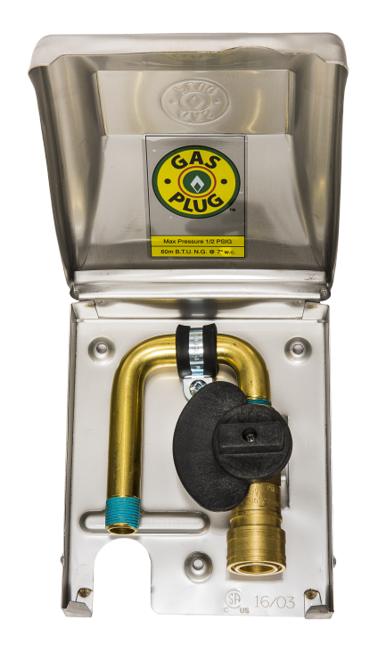 GO101-SS Stainless Steel Gas Plug™ (Surface Mount, Rear)