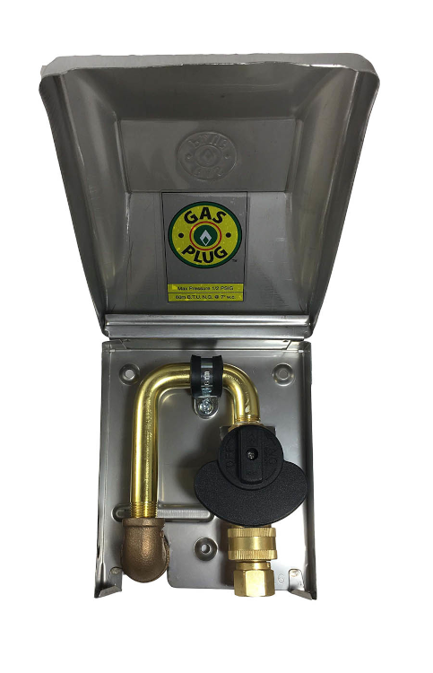 GO101-SS-50 Stainless Steel Gas Plug™ (Surface Mount, 1/2" Rear)