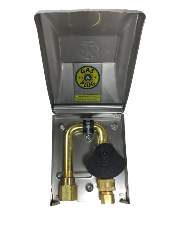 GO101-SS-50-BI Stainless Steel Gas Plug™ (Surface Mount, Bottom)