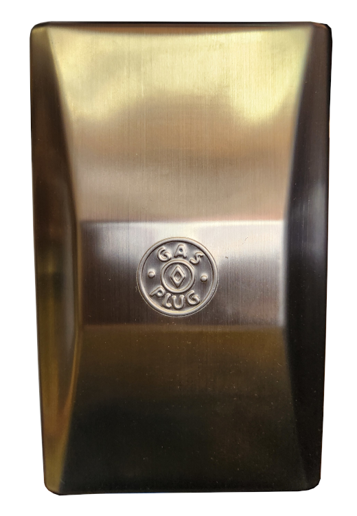 GO-102-DBL-SS-L90 Double Stainless Steel Gas Plug™ (1/2" Bottom Inlet)