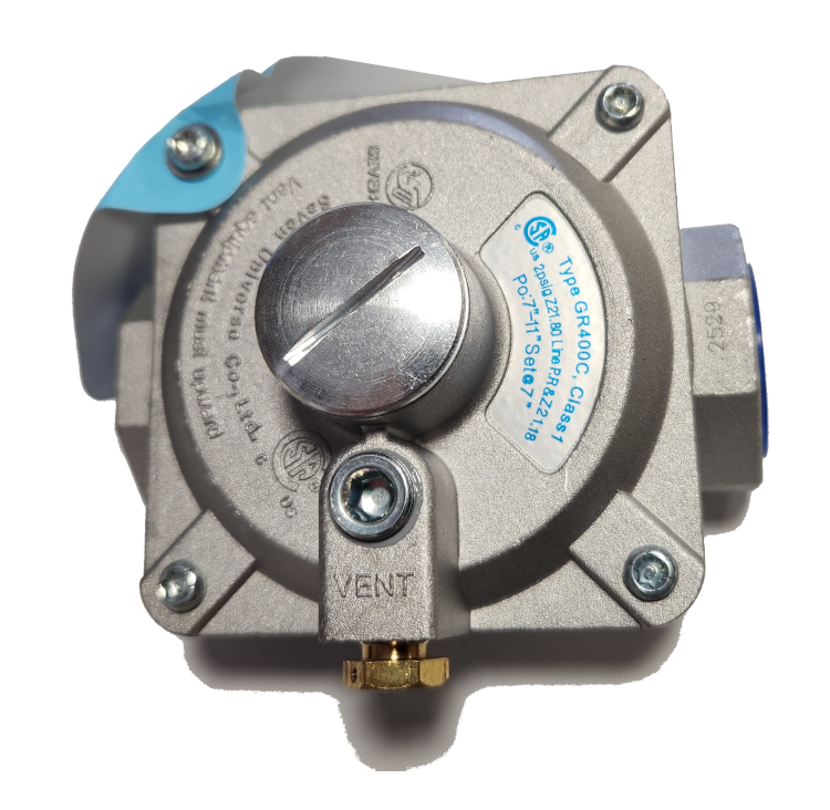 GR400C2P04 1/2" 2-PSI Regulator (High Capacity) Vent @ 90 Deg