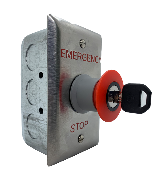 E-STOP-INDOOR-KEY Emergency Stop and Restart (Indoor, Keyed)
