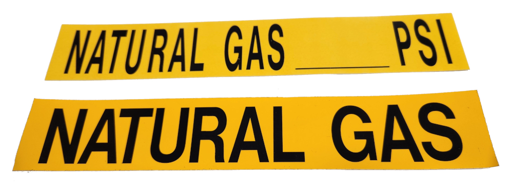 Natural Gas Stickers 2" x 13"