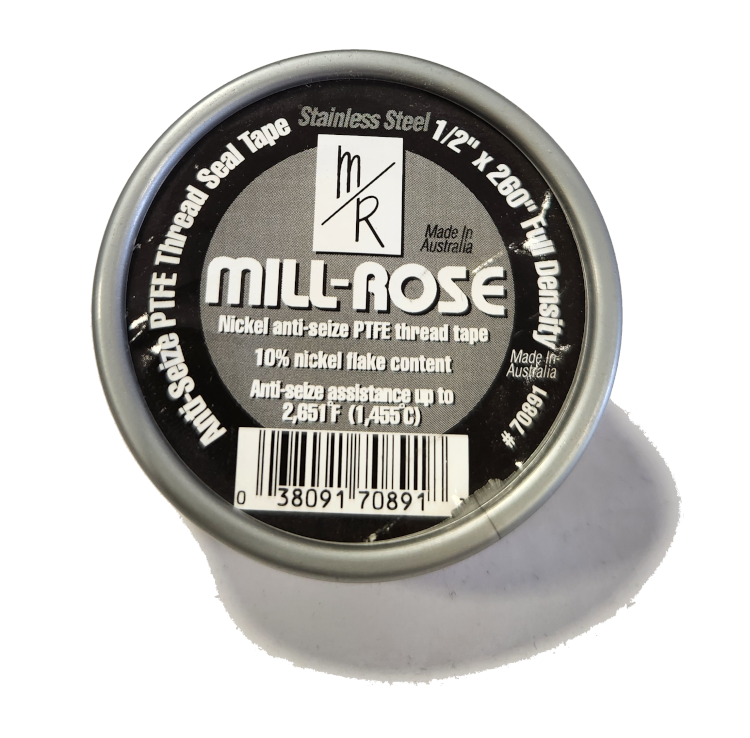 Mill-Rose 1/2" x 260" Nickel Anti-Seize PTFE Thread Tape