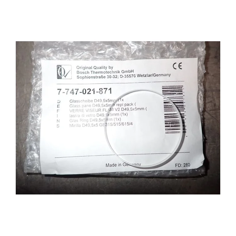 Glass pane D49,5x5mm repl pack